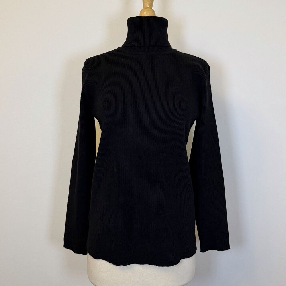 Tuckernuck Arlo Turtleneck Sweater Size XL Black Ribbed Soft Classic Winter NWT - Picture 2 of 9
